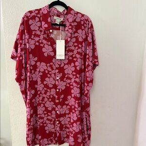 Yireh Red Floral Women's Dress